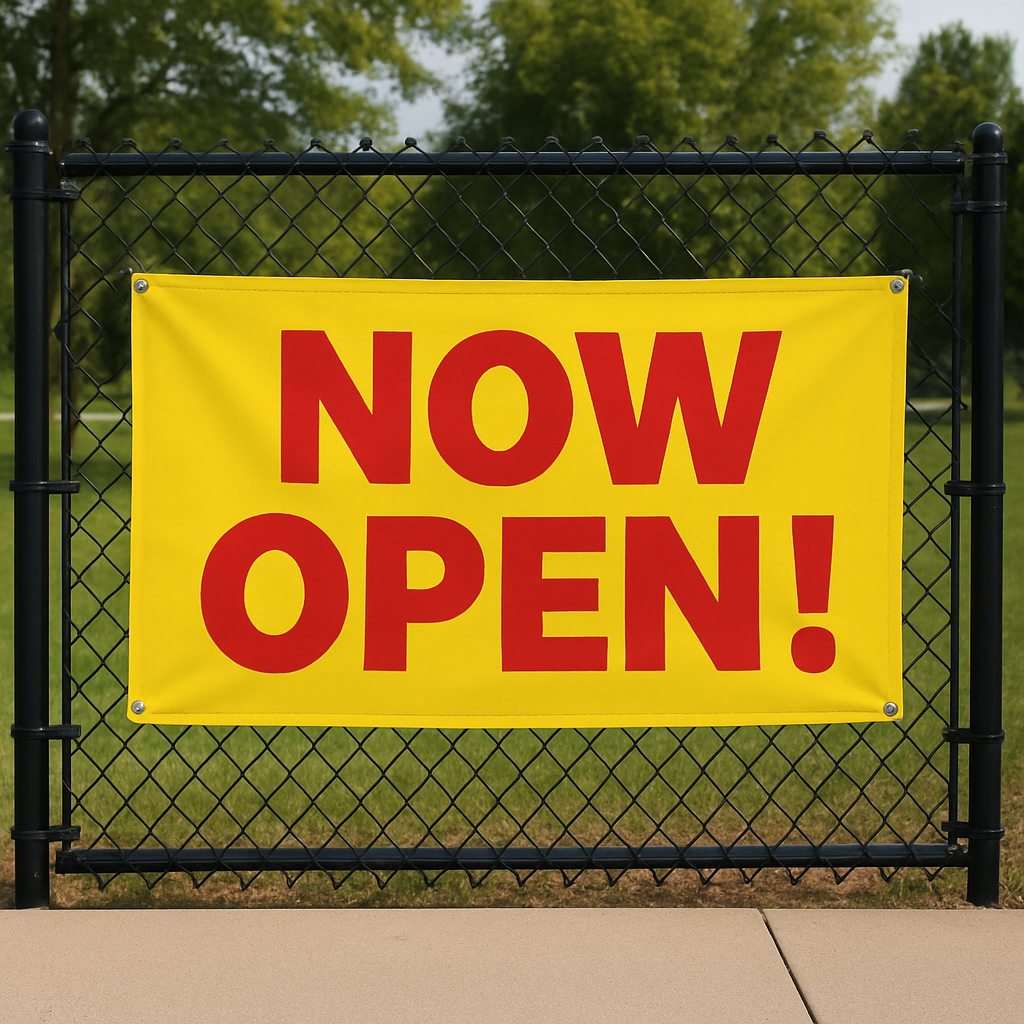 Pre-Made Banner "Now Open"